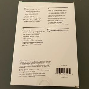 Cricut foil transfer kit for Joy